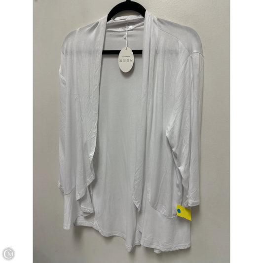 Sweater Cardigan By Clothes Mentor In White, Size: L