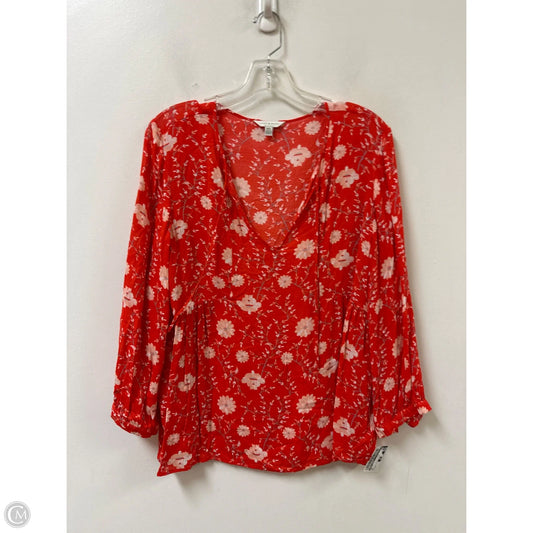 Top Long Sleeve By Lucky Brand In Red, Size: M