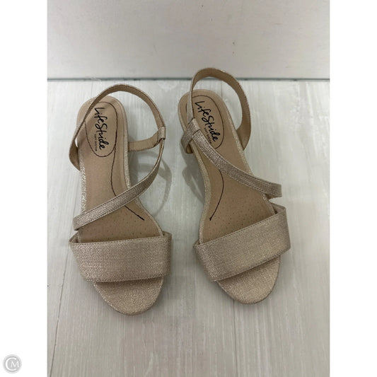 Sandals Flats By Life Stride In Gold, Size: 6