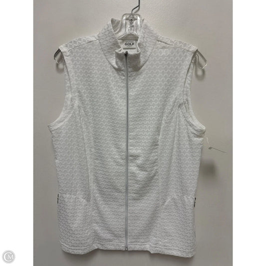 Athletic Top Short Sleeve By Chicos In White, Size: M