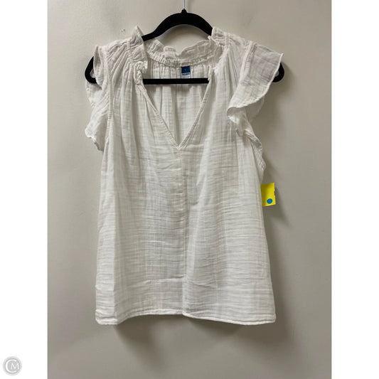 Top Short Sleeve By Old Navy In White, Size: L
