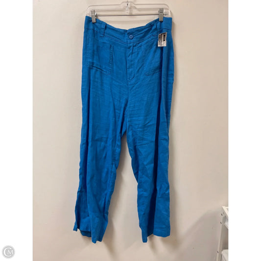 Pants Linen By Nicole By Nicole Miller In Blue, Size: 10