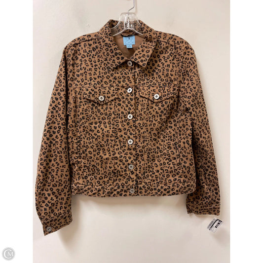 Jacket Denim By Cece In Animal Print, Size: S