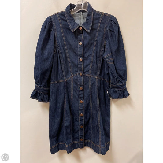 Dress Casual Short By Anthropologie In Blue Denim, Size: M