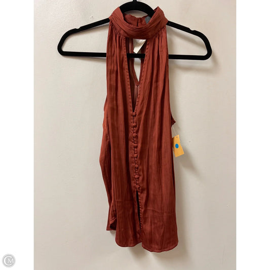 Top Sleeveless By Anthropologie In Orange, Size: S