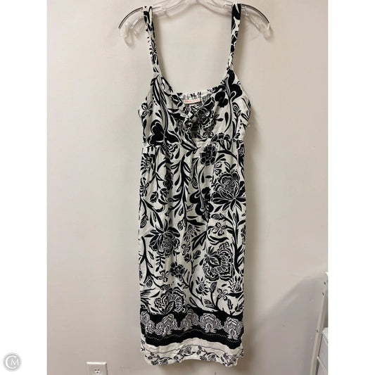 Dress Casual Midi By Knox Rose In Black & White, Size: M