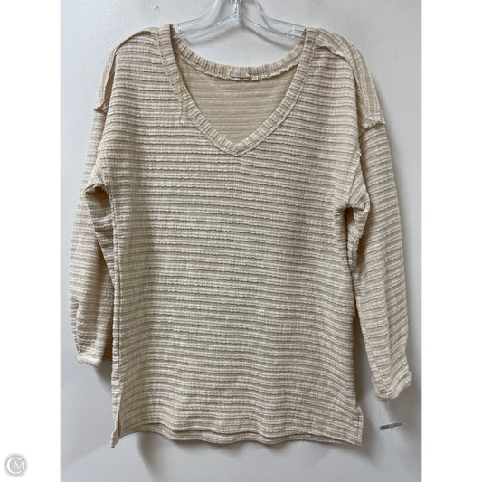 Top Long Sleeve By Kori America In Cream, Size: L