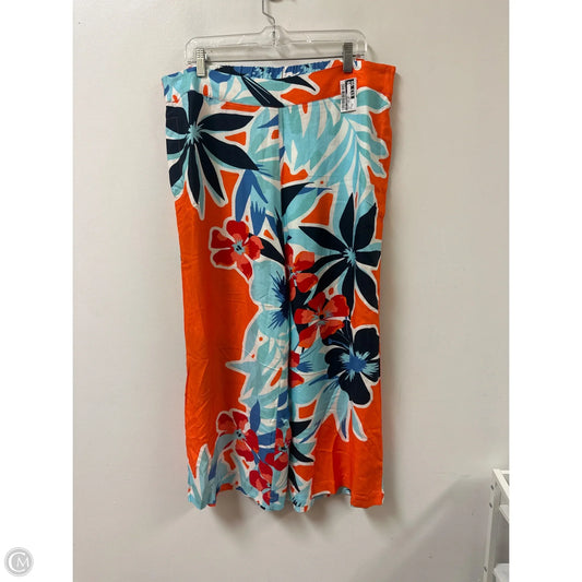 Pants Wide Leg By Soft Surroundings In Blue & Orange, Size: Xl