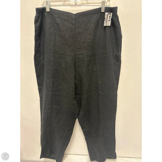 Pants Linen By Flax In Black, Size: 12