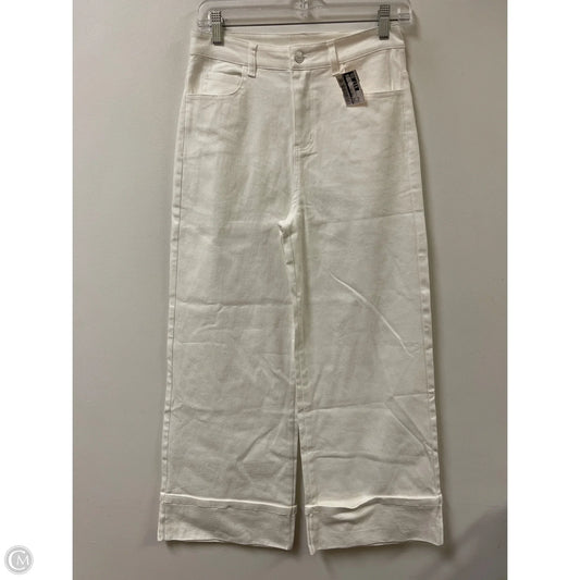 Jeans Wide Leg By Entro In White, Size: 6