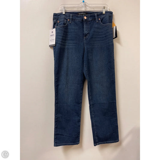 Jeans Straight By Bandolino In Blue Denim, Size: 12