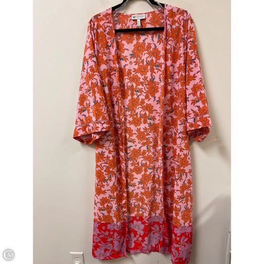 Kimono By Jessica Simpson In Floral Print, Size: 2x