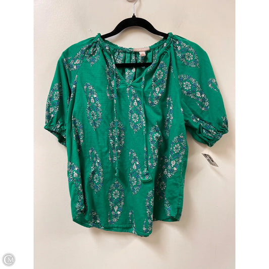 Top Short Sleeve By Knox Rose In Green, Size: Xs