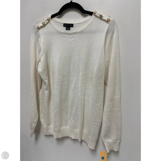 Sweater By Carolyn Taylor In Cream, Size: L