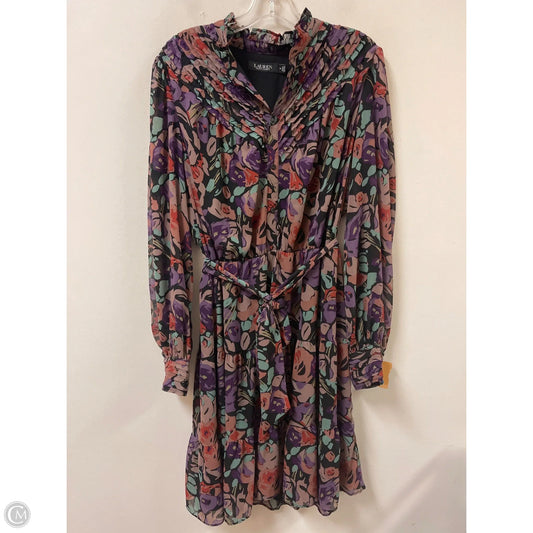 Dress Casual Midi By Lauren By Ralph Lauren In Purple, Size: Xl