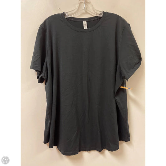 Athletic Top Short Sleeve By Lululemon In Black, Size: 2x