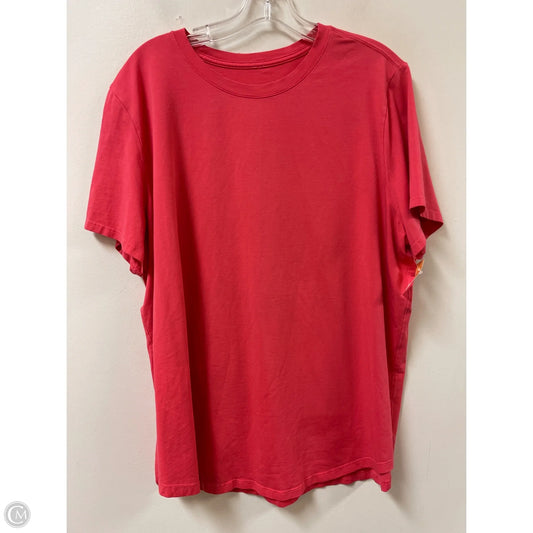 Athletic Top Short Sleeve By Lululemon In Pink, Size: 2x