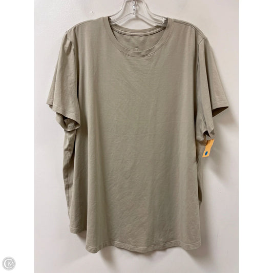 Athletic Top Short Sleeve By Lululemon In Tan, Size: 2x