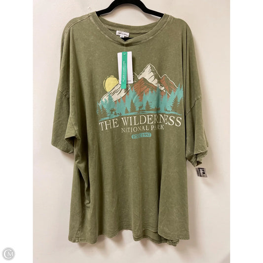 Top Short Sleeve By Clothes Mentor In Green, Size: 3x