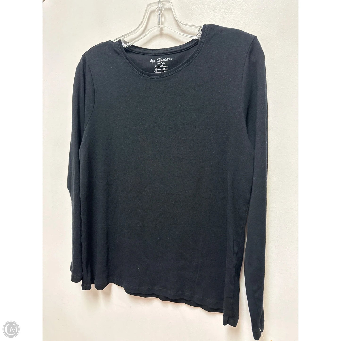 Top Long Sleeve By Chicos In Black, Size: L