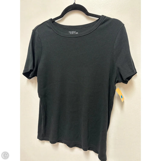 Top Short Sleeve By Time And Tru In Black, Size: 1x