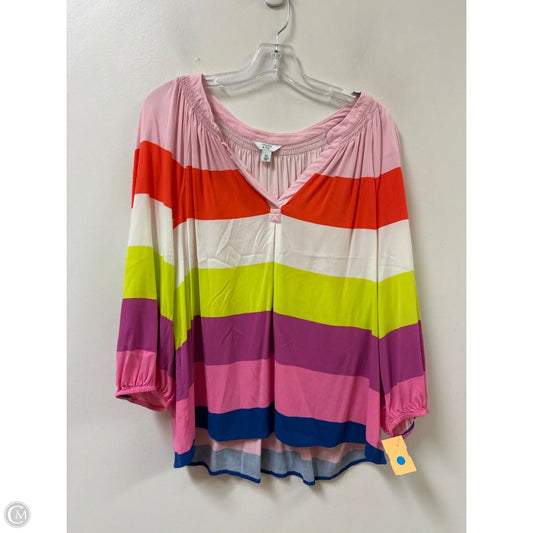 Top Long Sleeve By Crown And Ivy In Multi-colored, Size: Xl