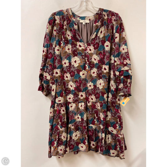 Dress Casual Midi By Entro In Floral Print, Size: L