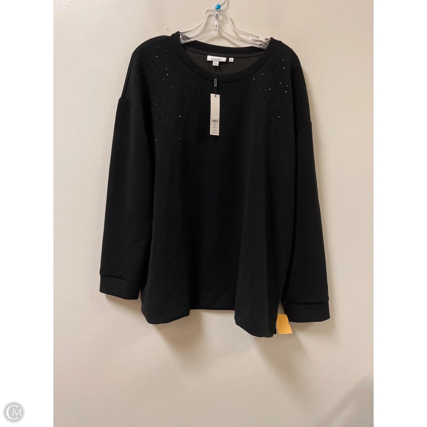 Sweater By Chicos In Black, Size: 2x