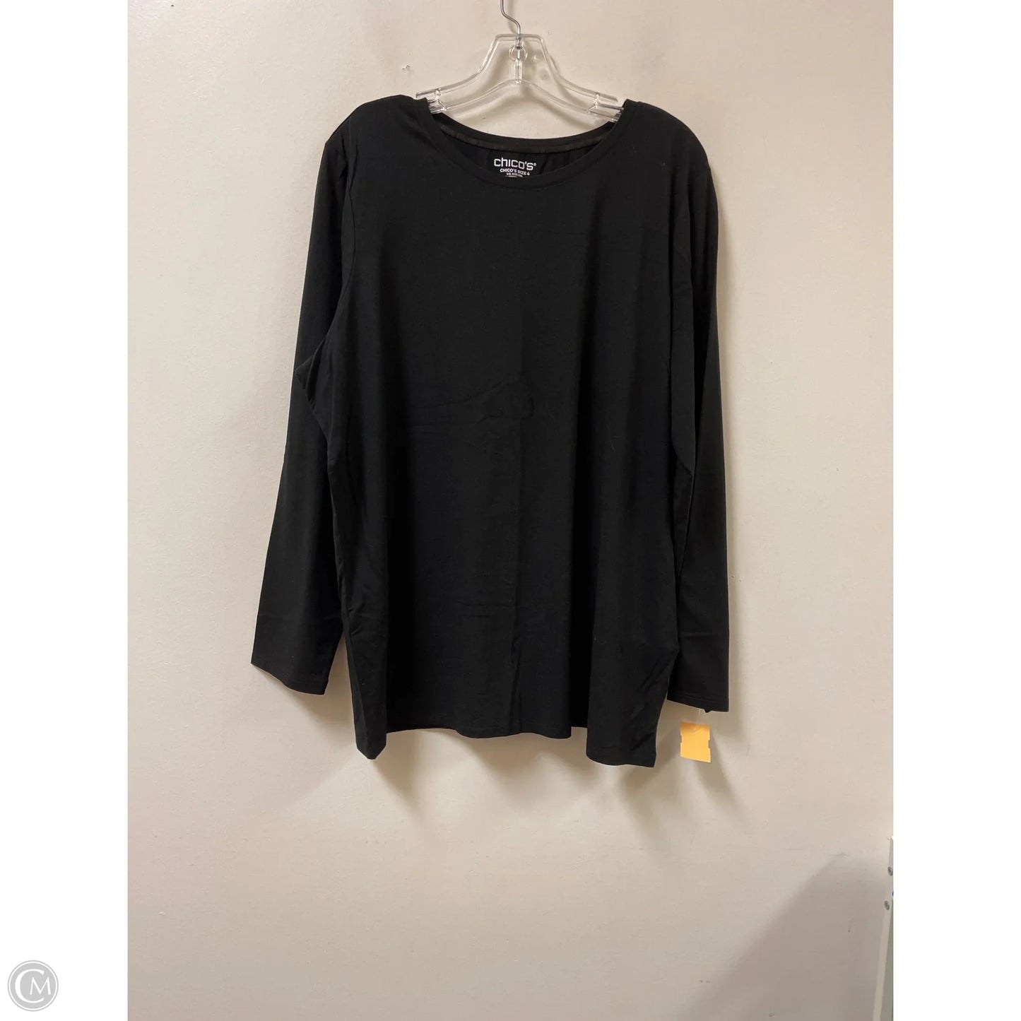 Top Long Sleeve By Chicos In Black, Size: 2x