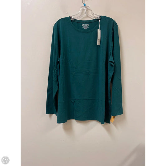 Top Long Sleeve By Chicos In Green, Size: 2x