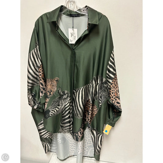 Tunic Long Sleeve By Cma In Green, Size: M