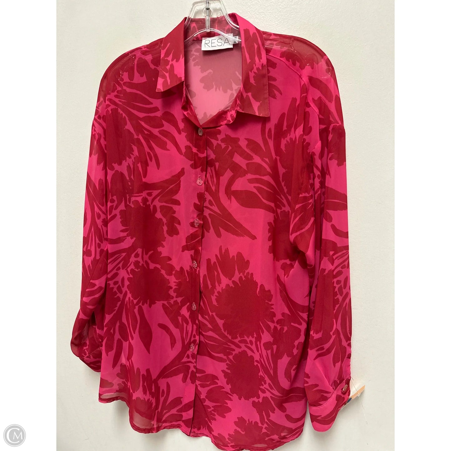 Tunic Long Sleeve By Cmc In Pink, Size: S