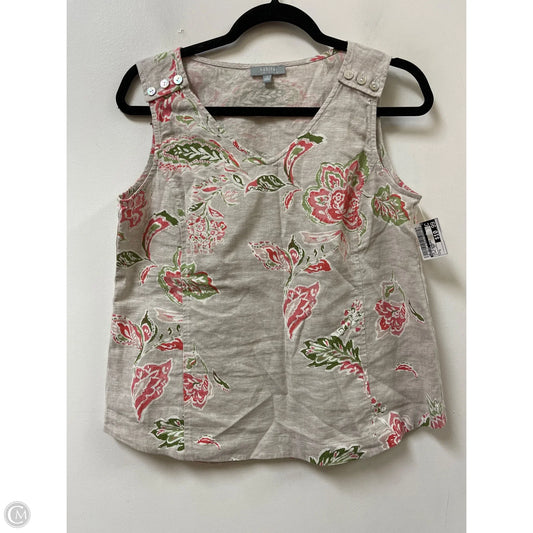 Top Sleeveless By Habitat In Floral Print, Size: S