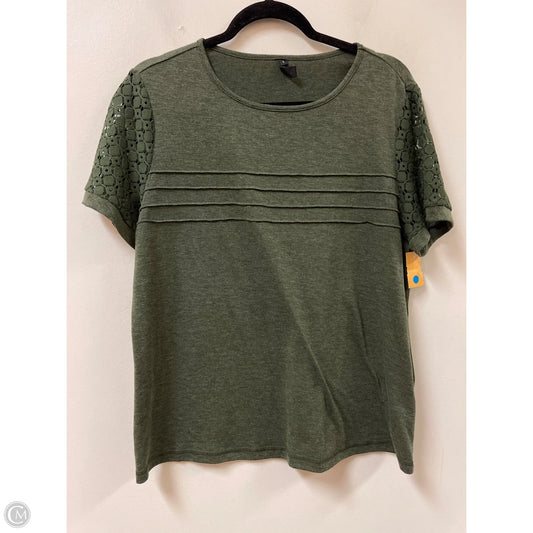 Top Short Sleeve By Clothes Mentor In Green, Size: L
