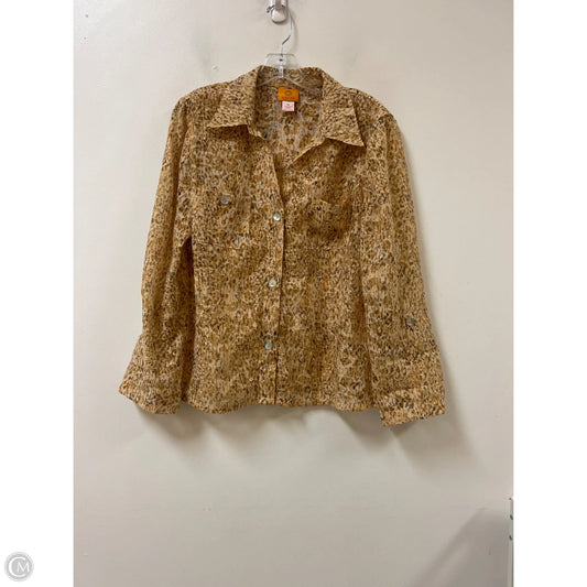 Blouse Long Sleeve By Ruby Rd In Yellow, Size: M