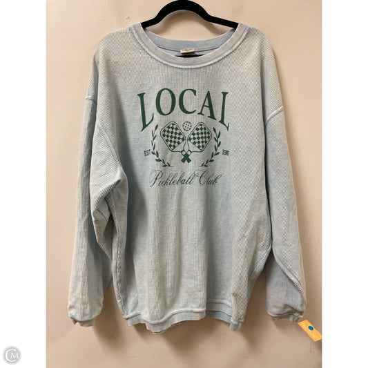 Sweater By Oat In Blue, Size: Xl