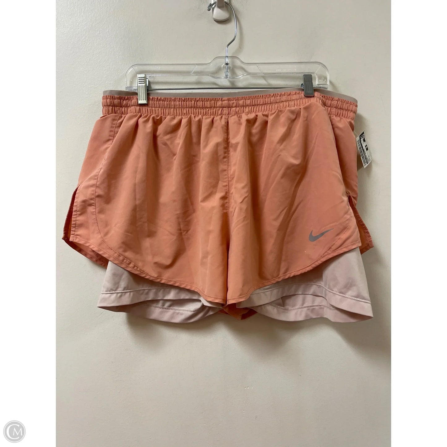Athletic Shorts By Nike Apparel In Peach, Size: Xl