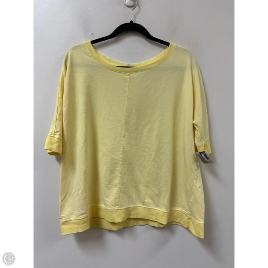 Sweater Short Sleeve By Jane And Delancey In Yellow, Size: Xl