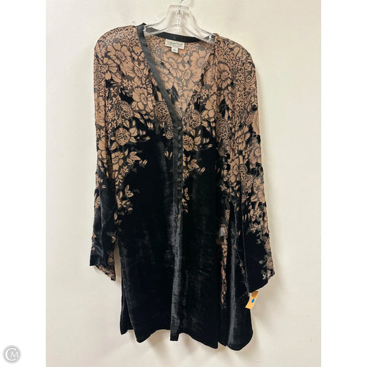 Tunic Long Sleeve By Coldwater Creek In Black, Size: M