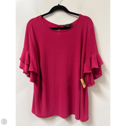 Top Short Sleeve By Inc In Pink, Size: 2x