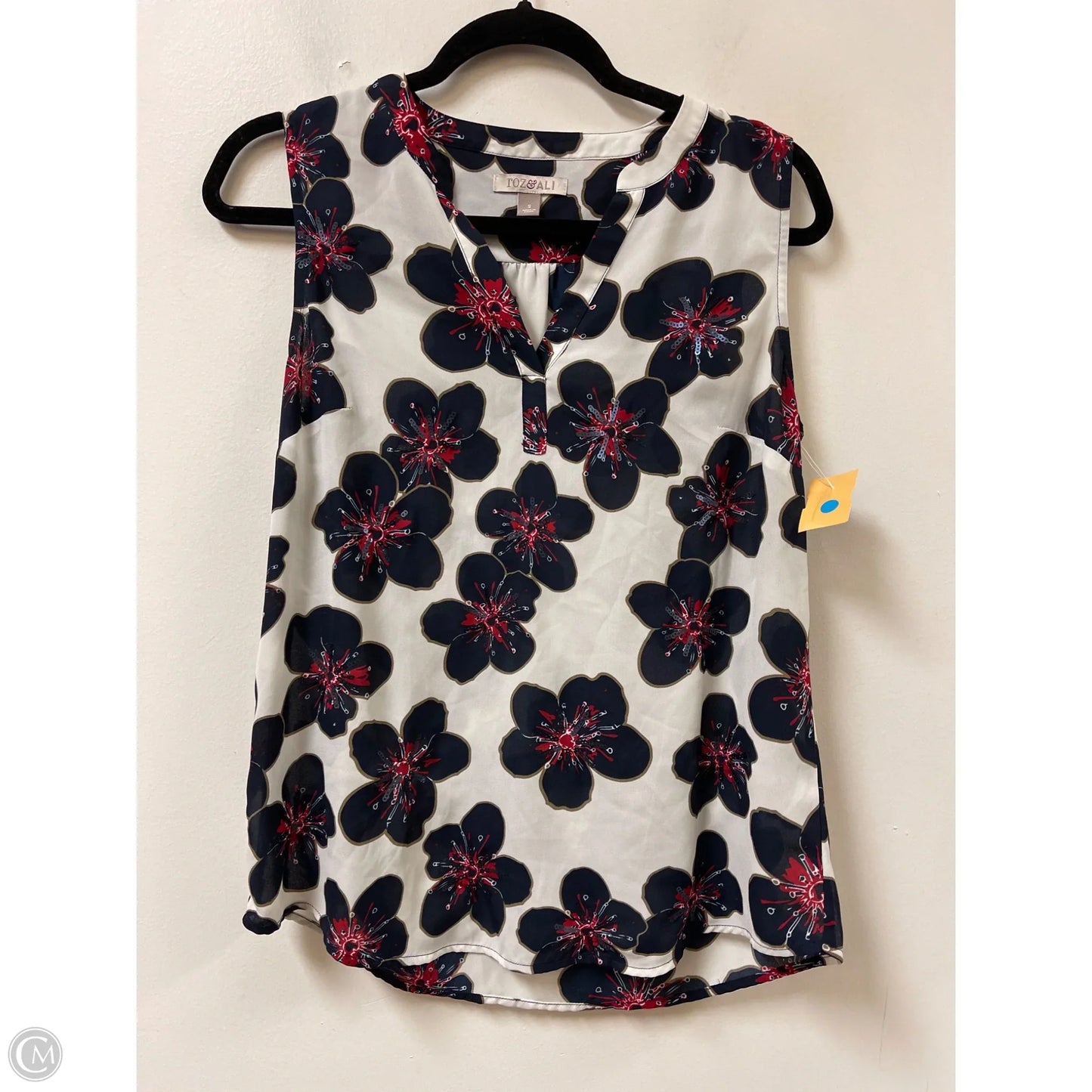 Top Sleeveless By Roz And Ali In Floral Print, Size: S