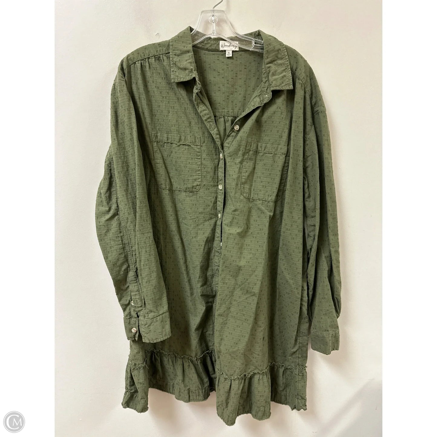 Dress Casual Midi By Wonderly In Green, Size: Xl