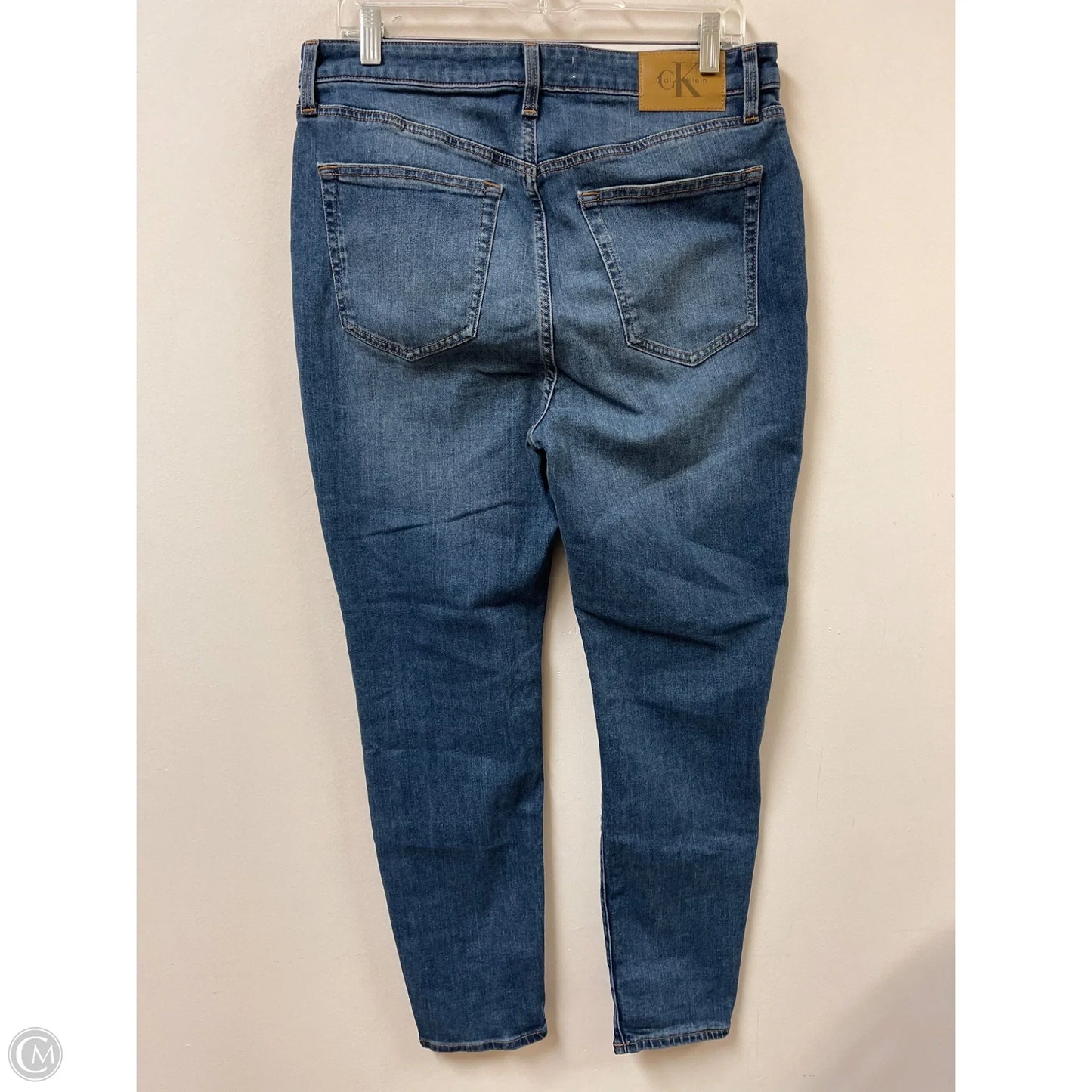 Jeans Skinny By Calvin Klein In Blue Denim, Size: 16