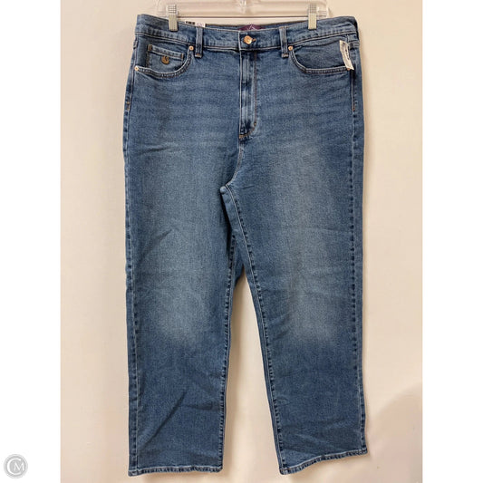 Jeans Straight By Gloria Vanderbilt In Blue Denim, Size: 14