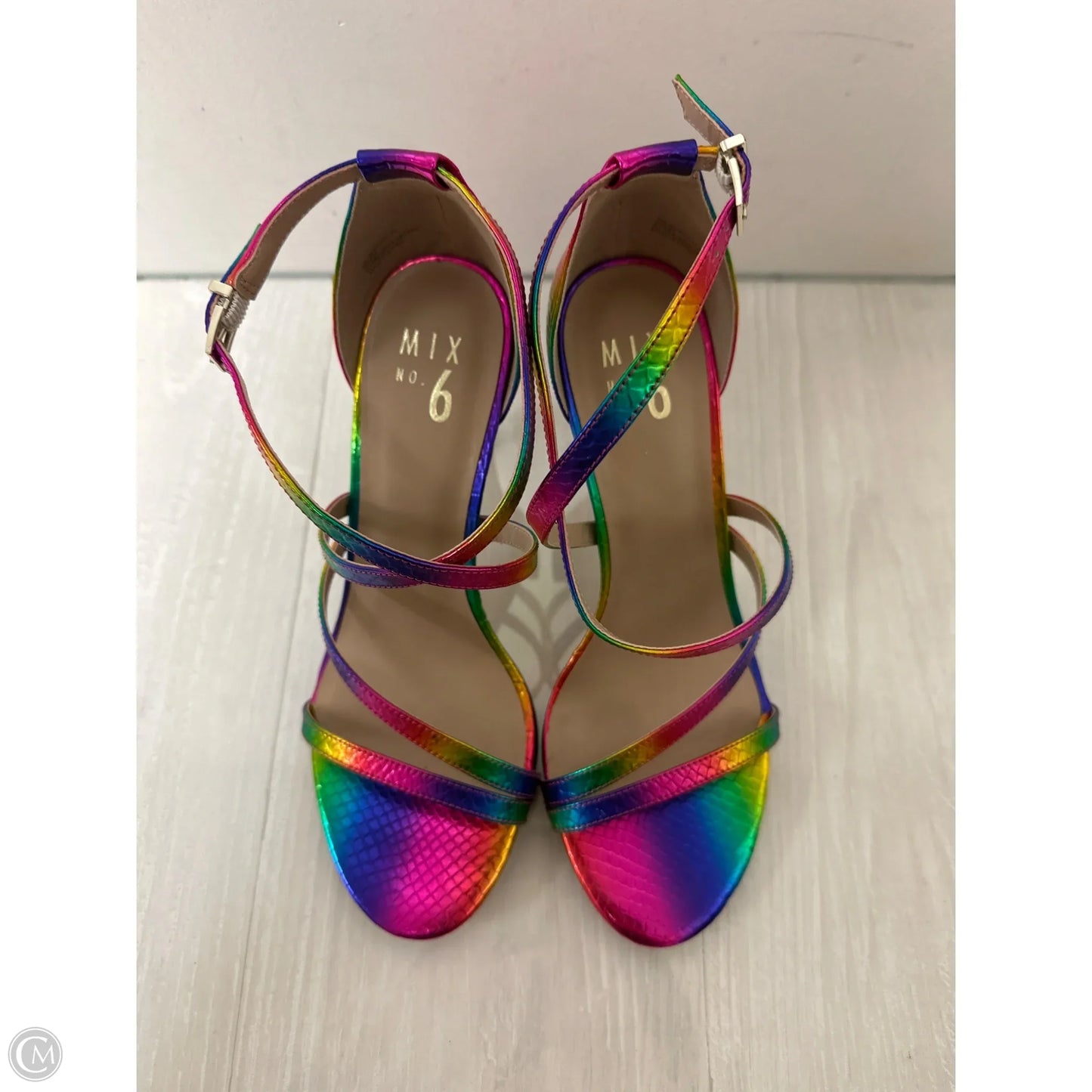 Shoes Heels Stiletto By Mix No 6 In Rainbow Print, Size: 9