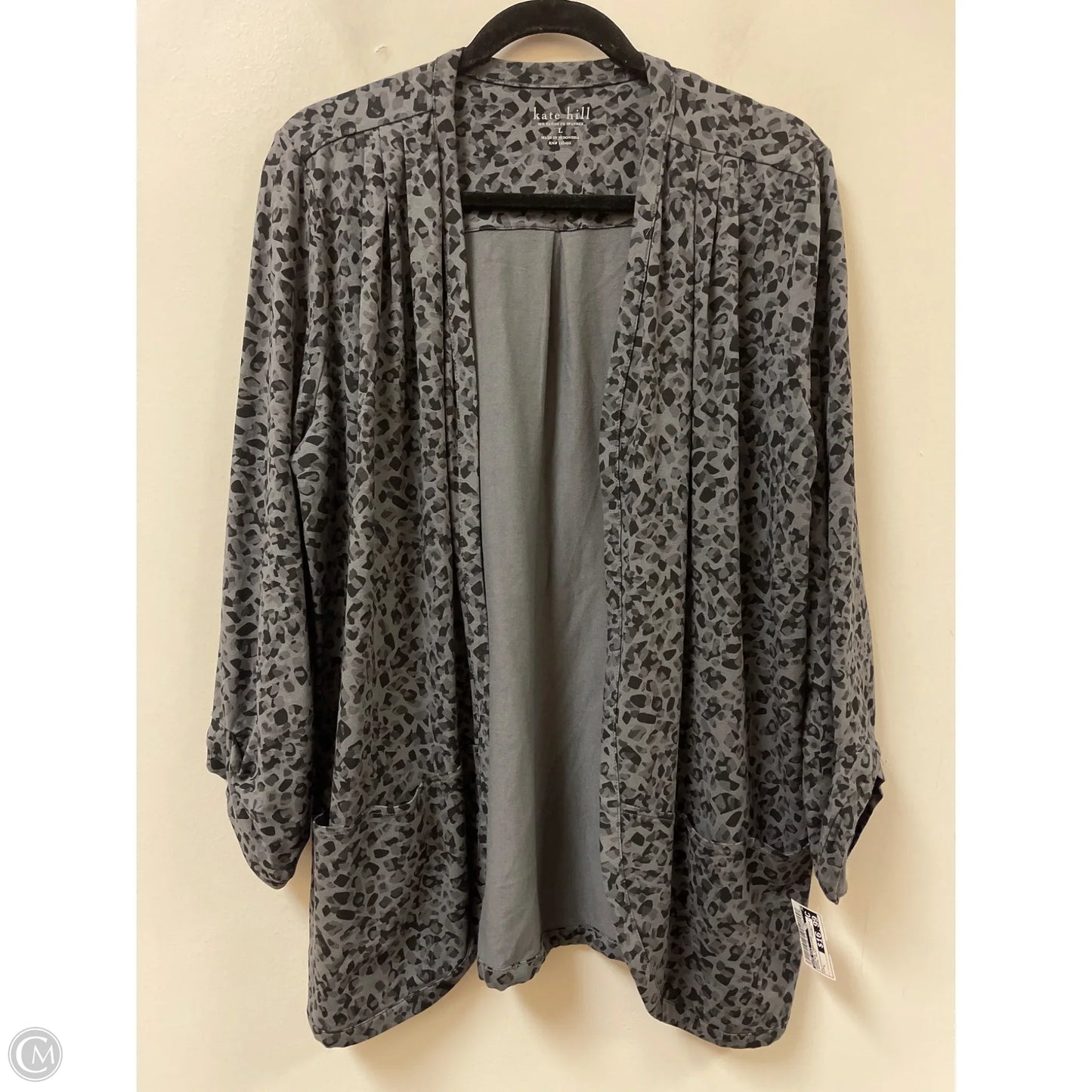 Sweater Cardigan By Kate Hill In Animal Print, Size: L