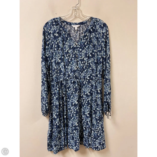 Dress Casual Midi By Time And Tru In Blue, Size: M