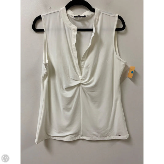 Top Sleeveless By Tommy Hilfiger In White, Size: M