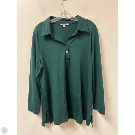 Top Long Sleeve By Chicos In Green, Size: Xl
