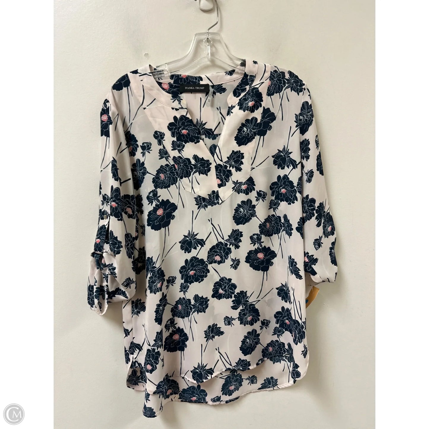 Top Long Sleeve By Ivanka Trump In Floral Print, Size: L